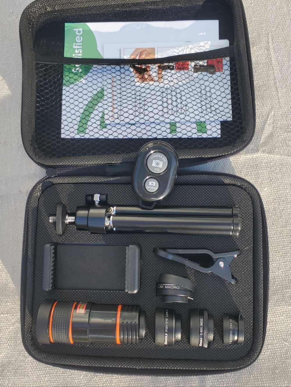 Multi-Lens Camera Kit with Tripod & Bluetooth Remote For Smartphones